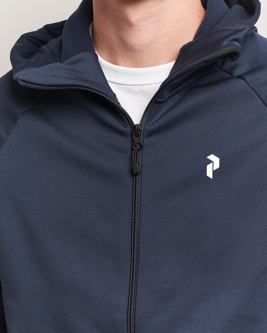 Herr | Tröjor | Peak Performance | Rider Hooded Full Zip Blue Shadow