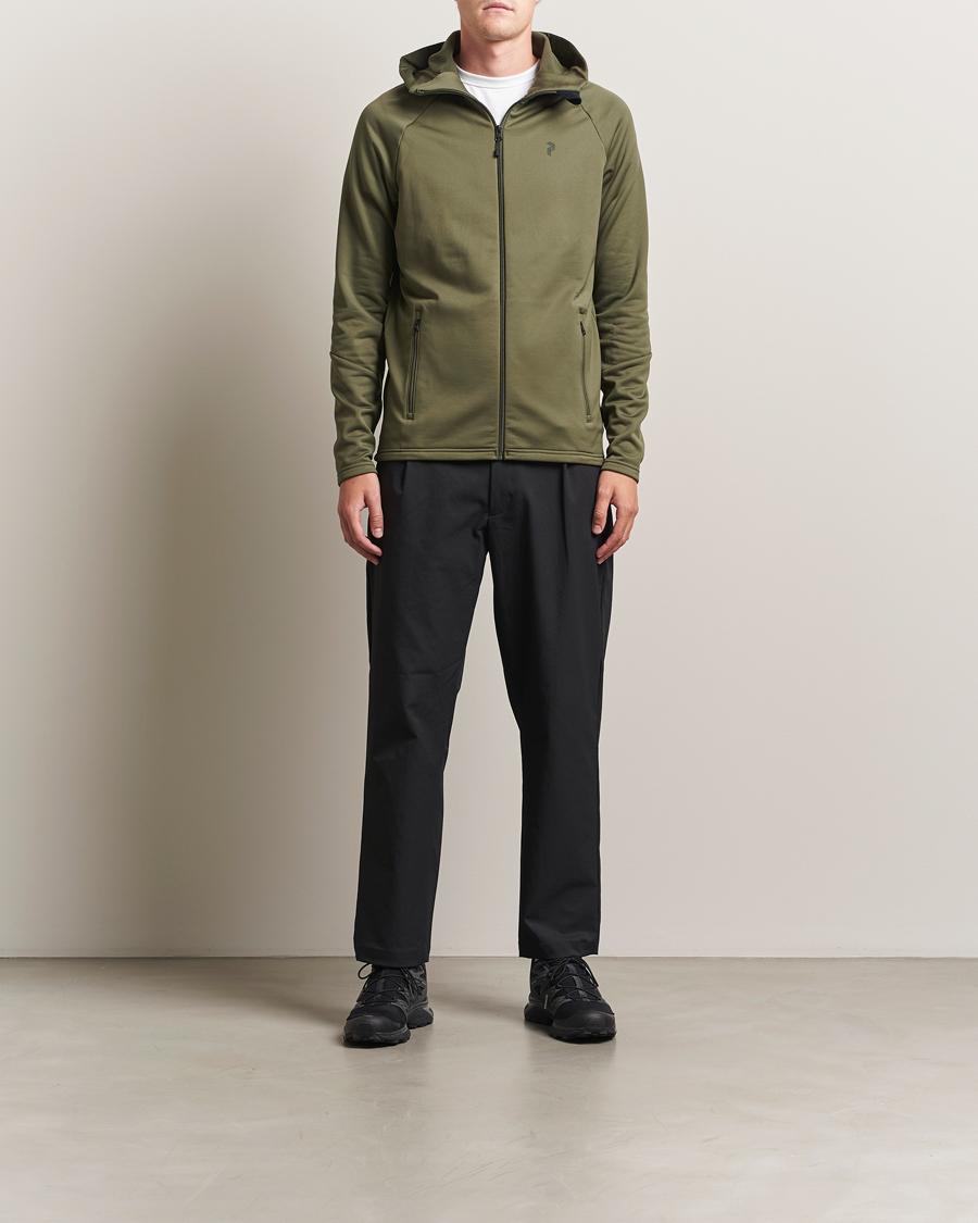 Herr | Tröjor | Peak Performance | Rider Full Zip Hoodie Pine Needle