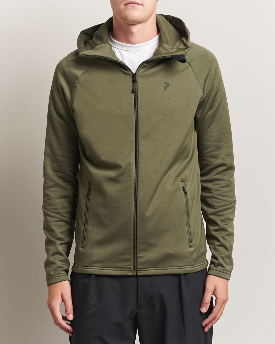 Herr | Tröjor | Peak Performance | Rider Full Zip Hoodie Pine Needle