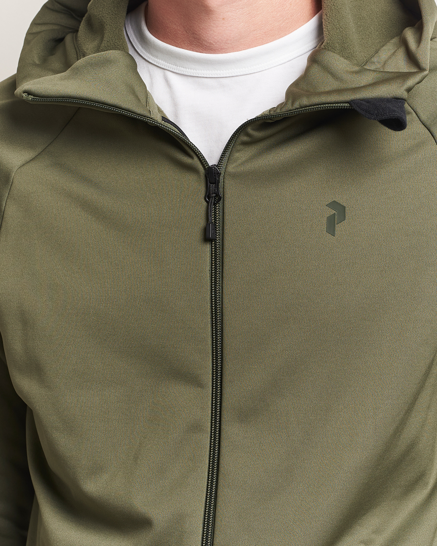 Herr | Tröjor | Peak Performance | Rider Full Zip Hoodie Pine Needle