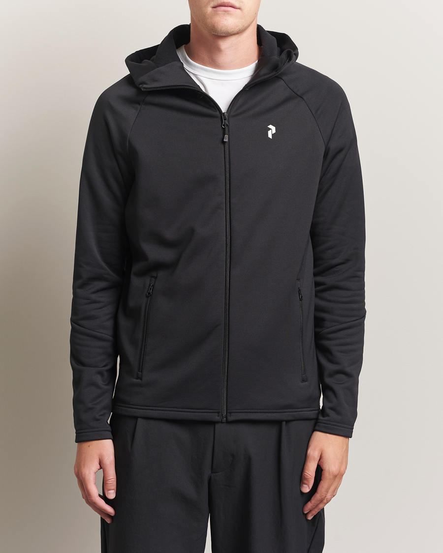 Herr | Tröjor | Peak Performance | Rider Hooded Full Zip Black