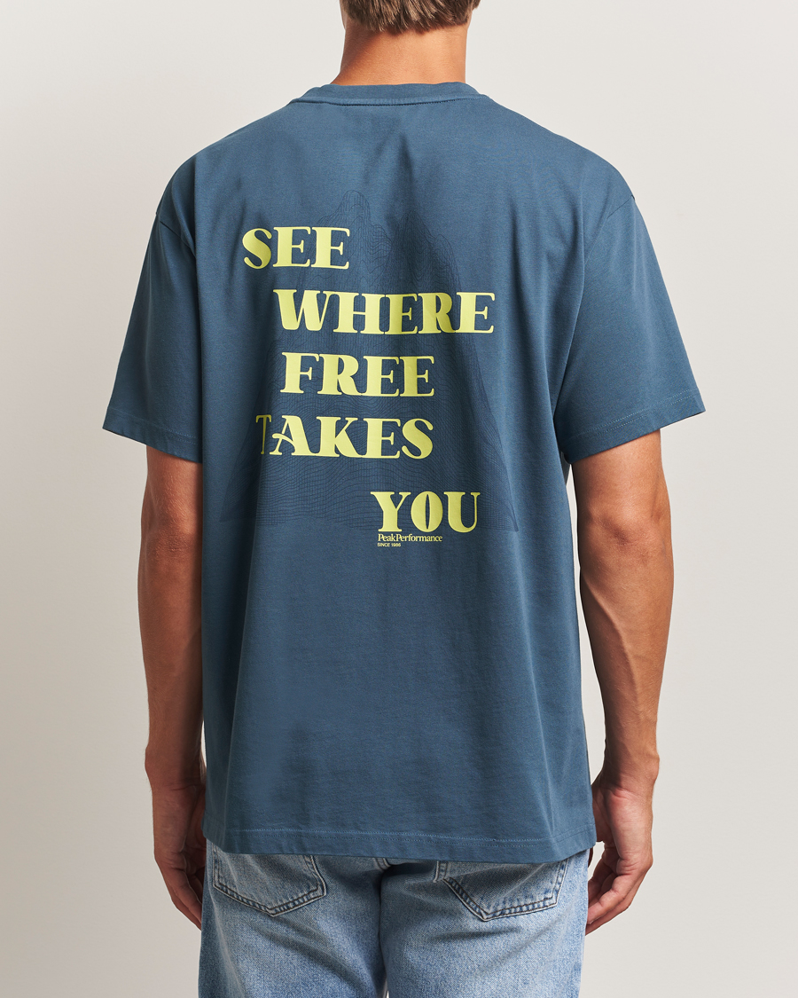Herr | T-Shirts | Peak Performance | Graphic Crew Neck T-Shirt Mountain Lake