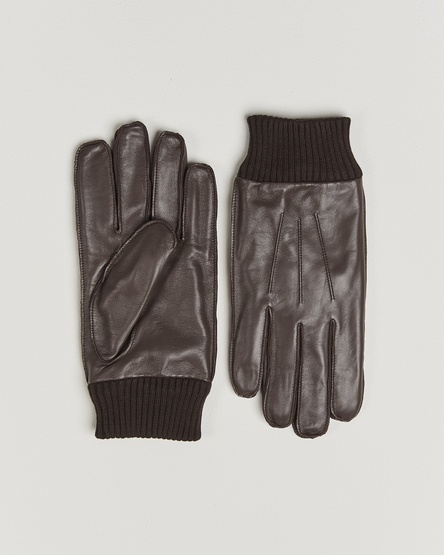 Herr | Handskar | Samsøe Samsøe | Hackney Leather Glove Dark Brown