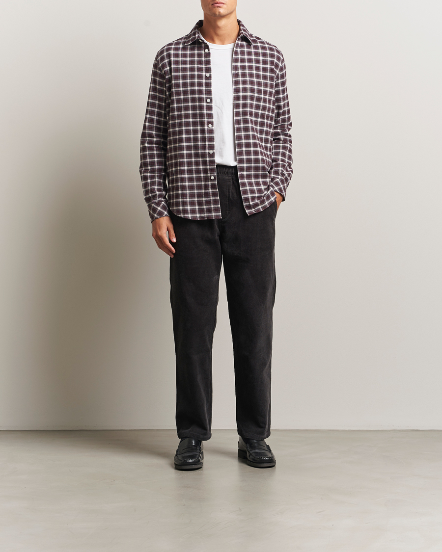 Herr | Byxor | Samsøe Samsøe | Jabari Corduroy Drawstring Trousers Black Oyster