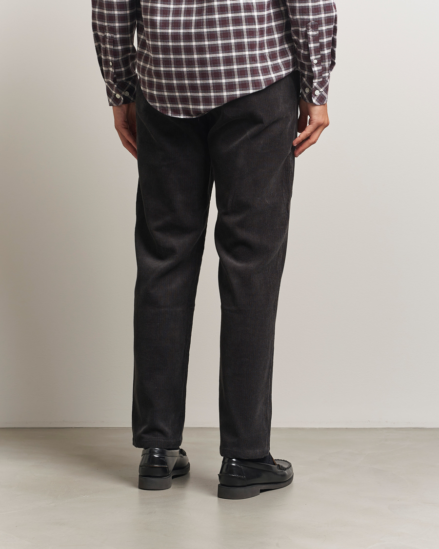 Herr | Byxor | Samsøe Samsøe | Jabari Corduroy Drawstring Trousers Black Oyster