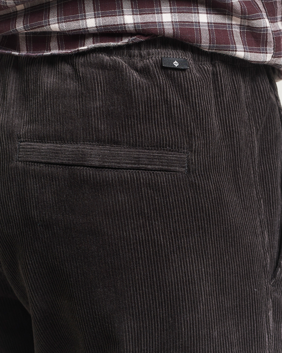 Herr | Byxor | Samsøe Samsøe | Jabari Corduroy Drawstring Trousers Black Oyster