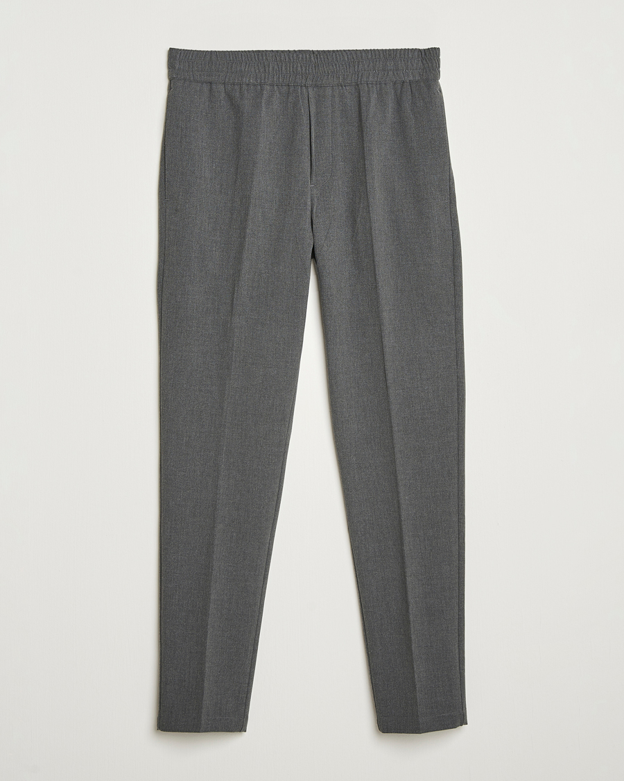 Herr | Byxor | Samsøe Samsøe | Smithy Drawstring Trousers Dark Grey Melange
