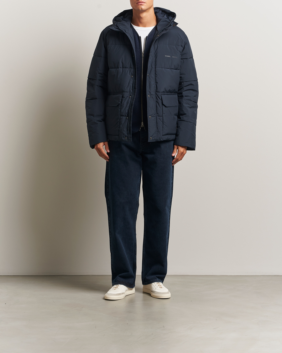 Herr | Jackor | Samsøe Samsøe | Ulf Down Hooded Puffer Salute Navy