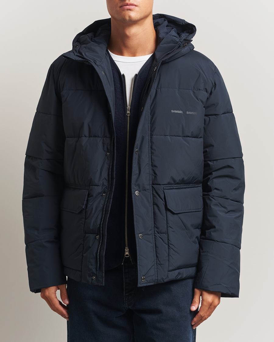 Herr | Jackor | Samsøe Samsøe | Ulf Down Hooded Puffer Salute Navy