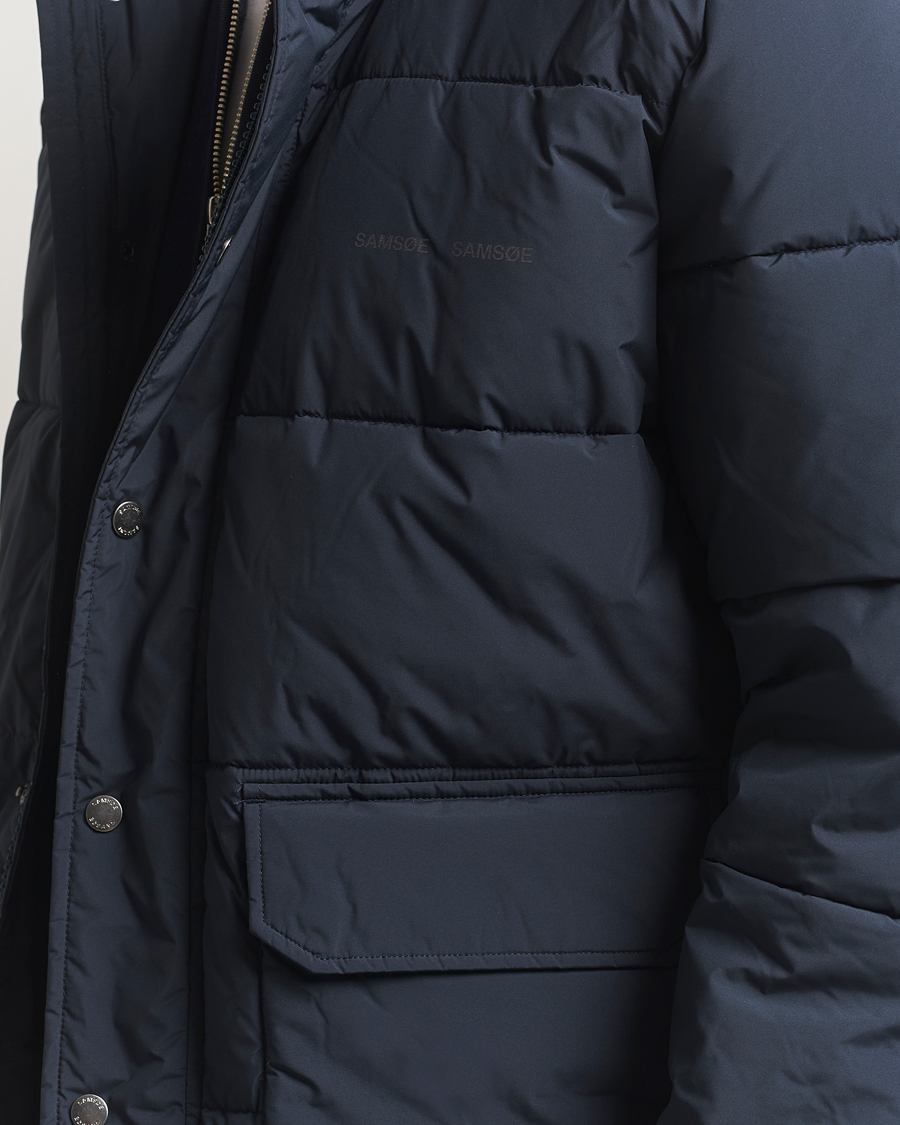 Herr | Jackor | Samsøe Samsøe | Ulf Down Hooded Puffer Salute Navy