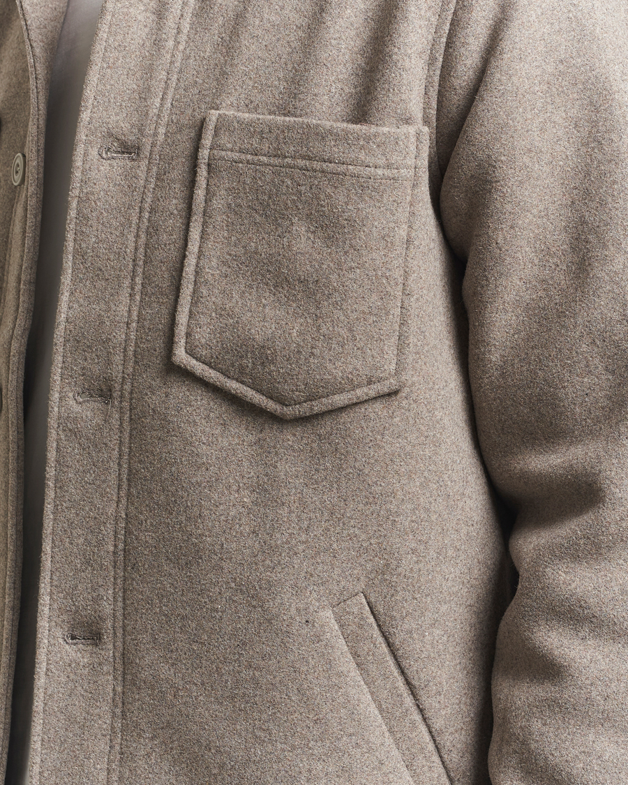 Herr | Jackor | Samsøe Samsøe | Pally Padded Shirt Jacket Elephant Skin