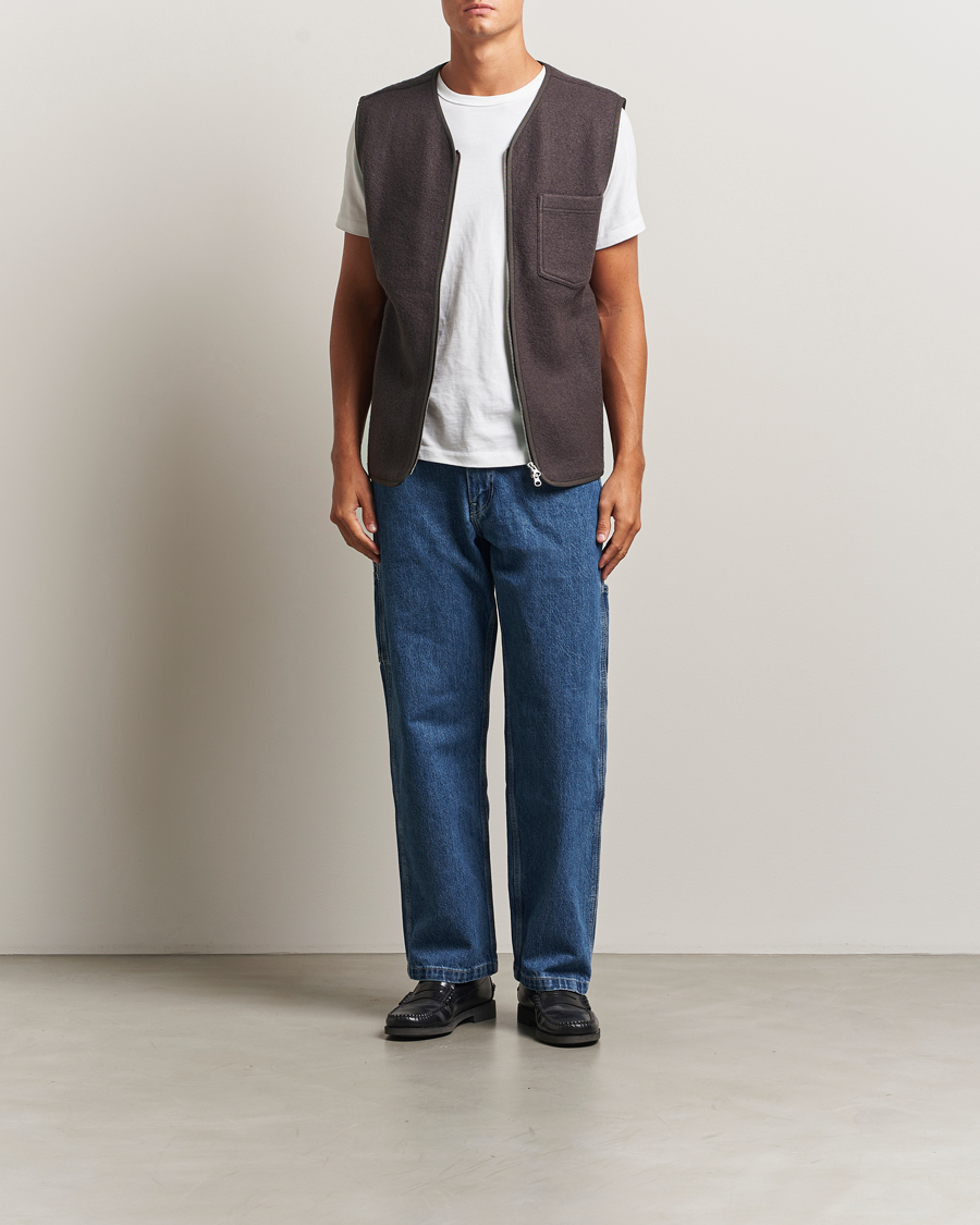 Herr | Jackor | Samsøe Samsøe | Hannes Boiled Wool Vest Turkish Coffee