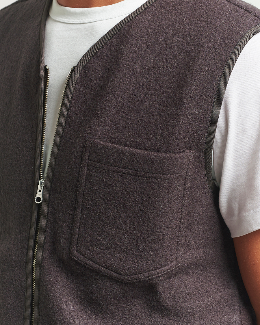 Herr | Jackor | Samsøe Samsøe | Hannes Boiled Wool Vest Turkish Coffee