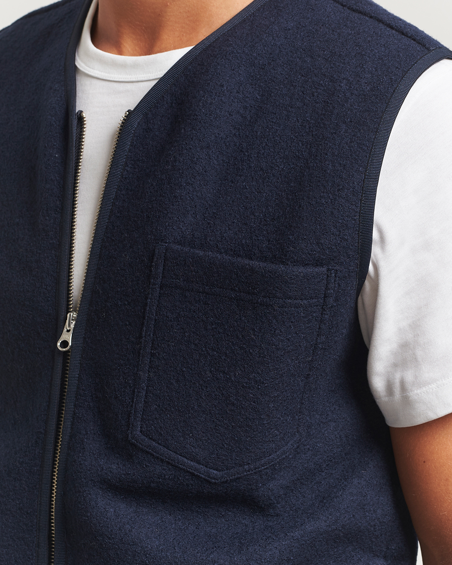 Herr | Västar | Samsøe Samsøe | Hannes Boiled Wool Vest Salute Navy
