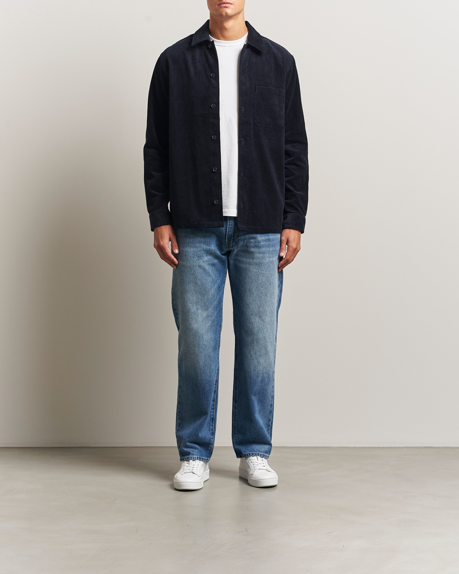 Herr | Skjortor | Samsøe Samsøe | Damon Corduroy Overshirt Salute Navy