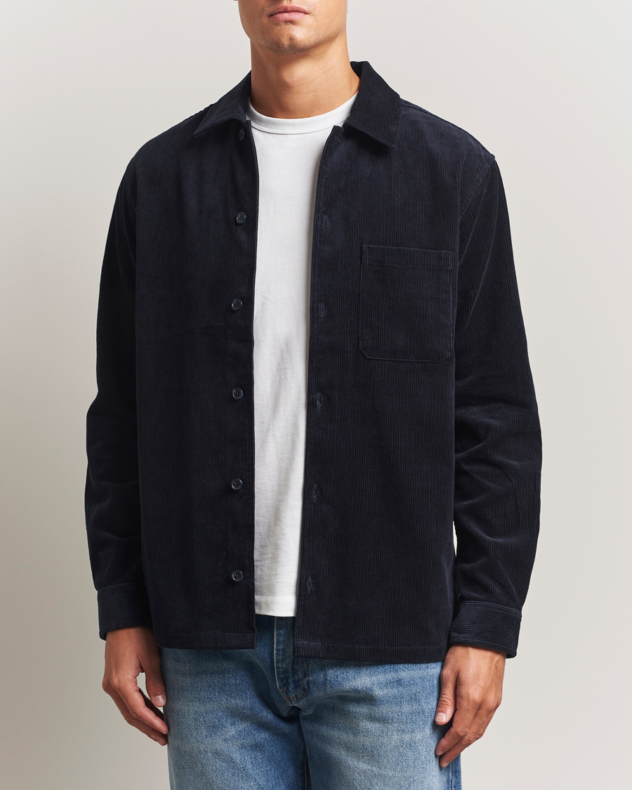 Herr | Skjortor | Samsøe Samsøe | Damon Corduroy Overshirt Salute Navy