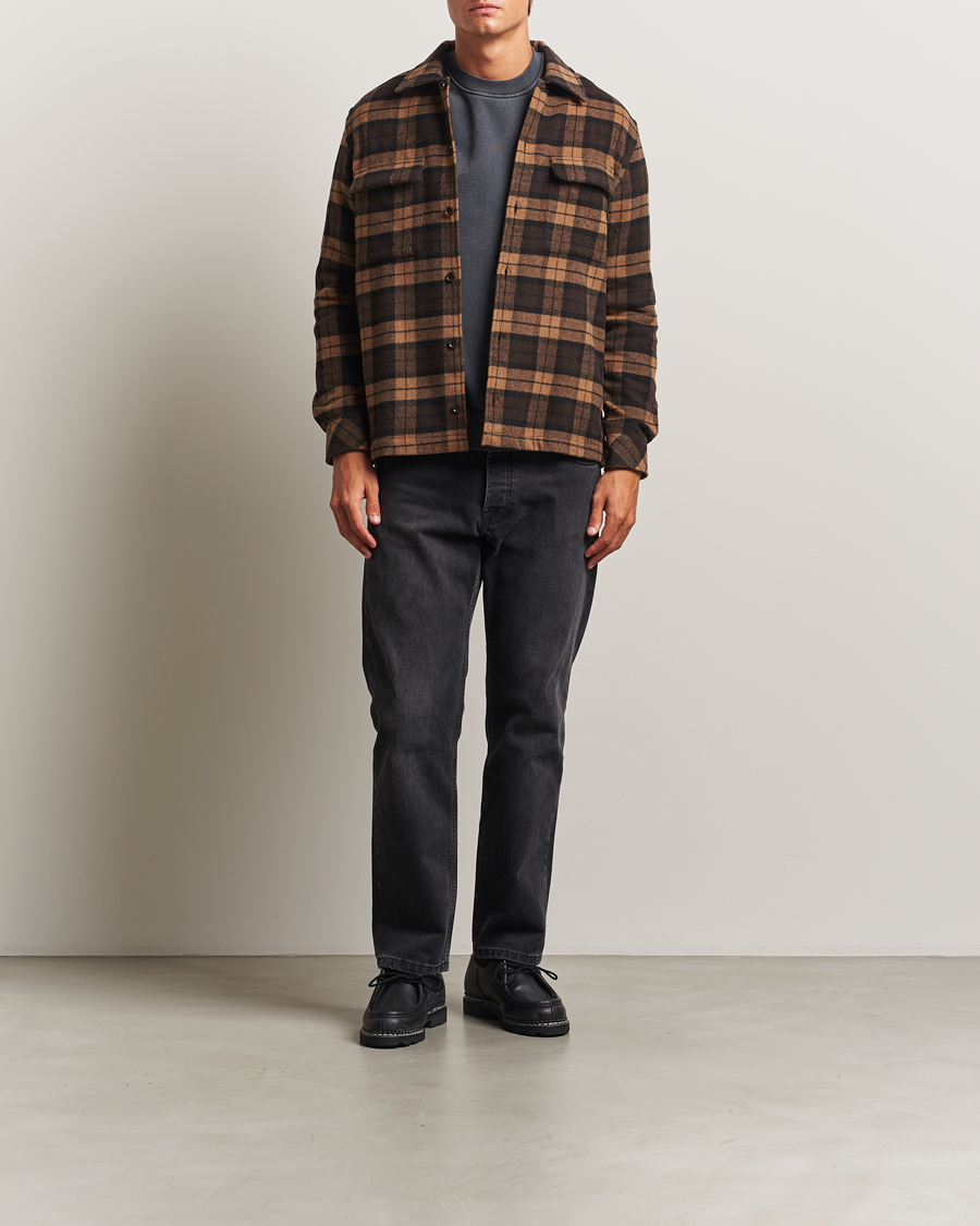 Herr | Skjortor | Samsøe Samsøe | Castor Checked Overshirt Turkish Coffee