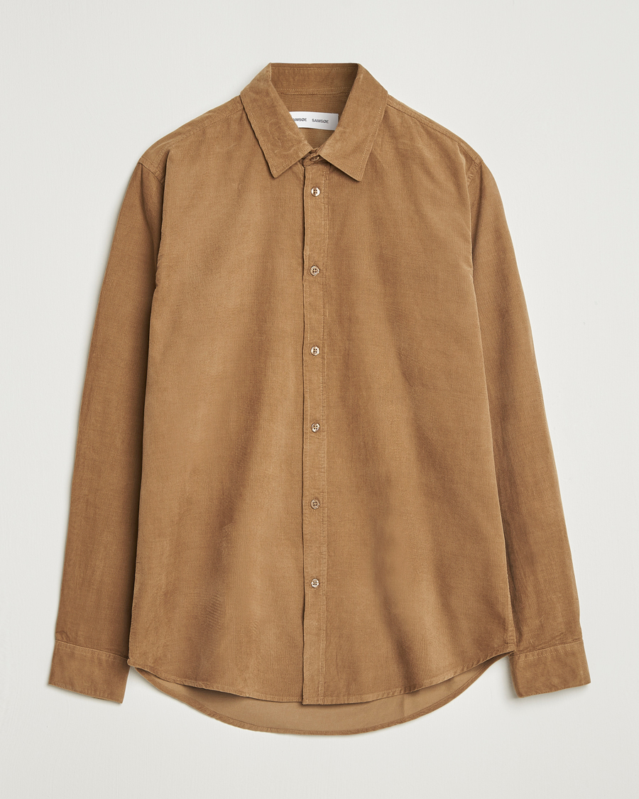 Herr | Skjortor | Samsøe Samsøe | Liam Baby Cord Shirt Otter Brown