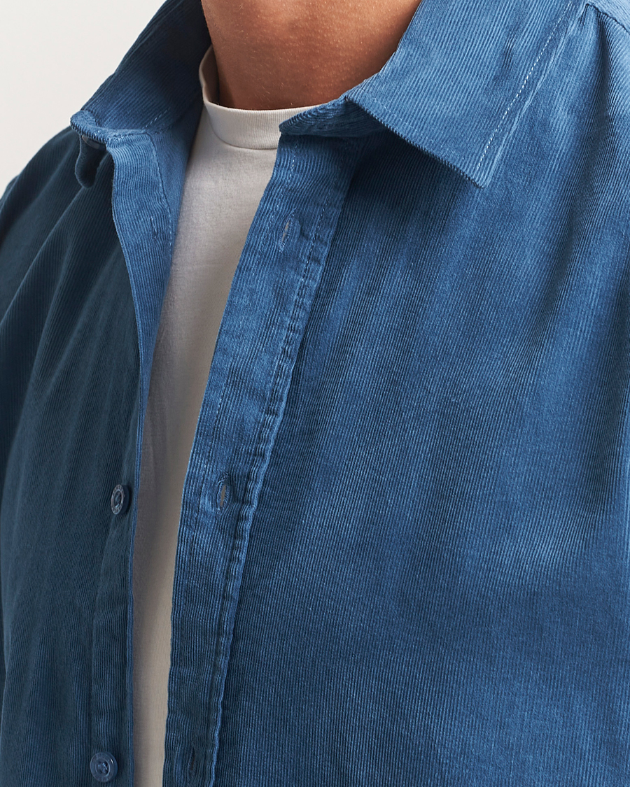 Herr | Skjortor | Samsøe Samsøe | Liam Baby Cord Shirt Stellar Blue