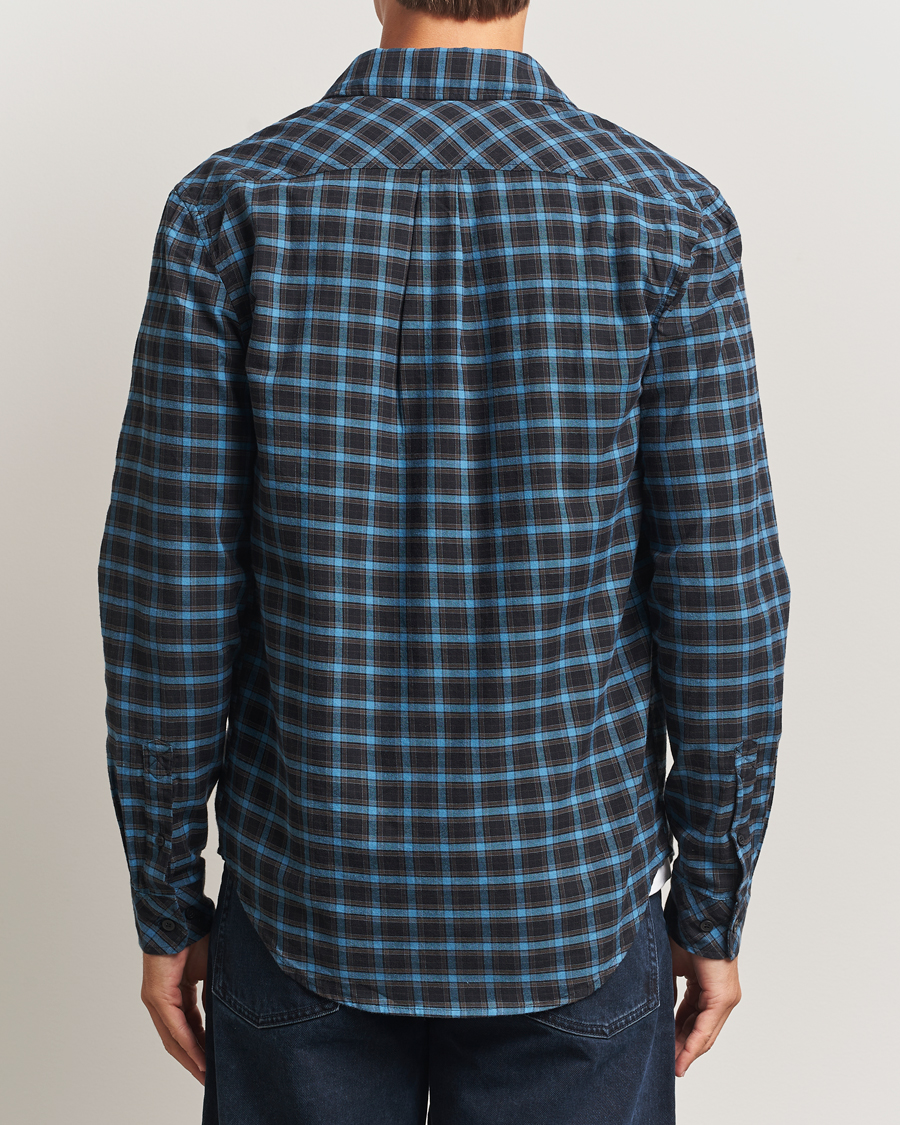 Herr | Skjortor | Samsøe Samsøe | Liam Brushed Cotton Checked Shirt Turkish Coffee