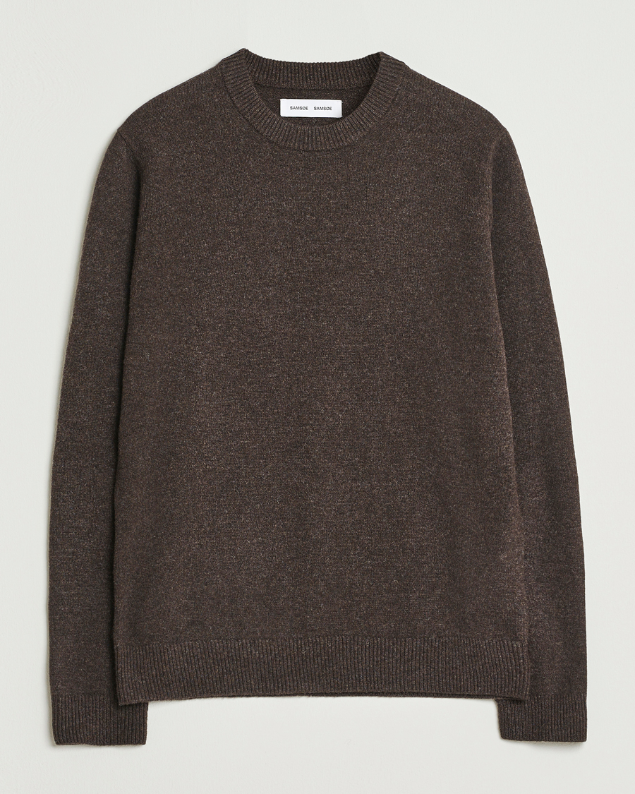 Herr | Tröjor | Samsøe Samsøe | Isak Knitted Crew Neck Turkish Coffee