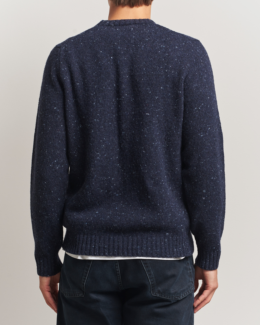 Herr | Tröjor | Samsøe Samsøe | Nataniel Donegal Knitted Crew Neck Salute Navy
