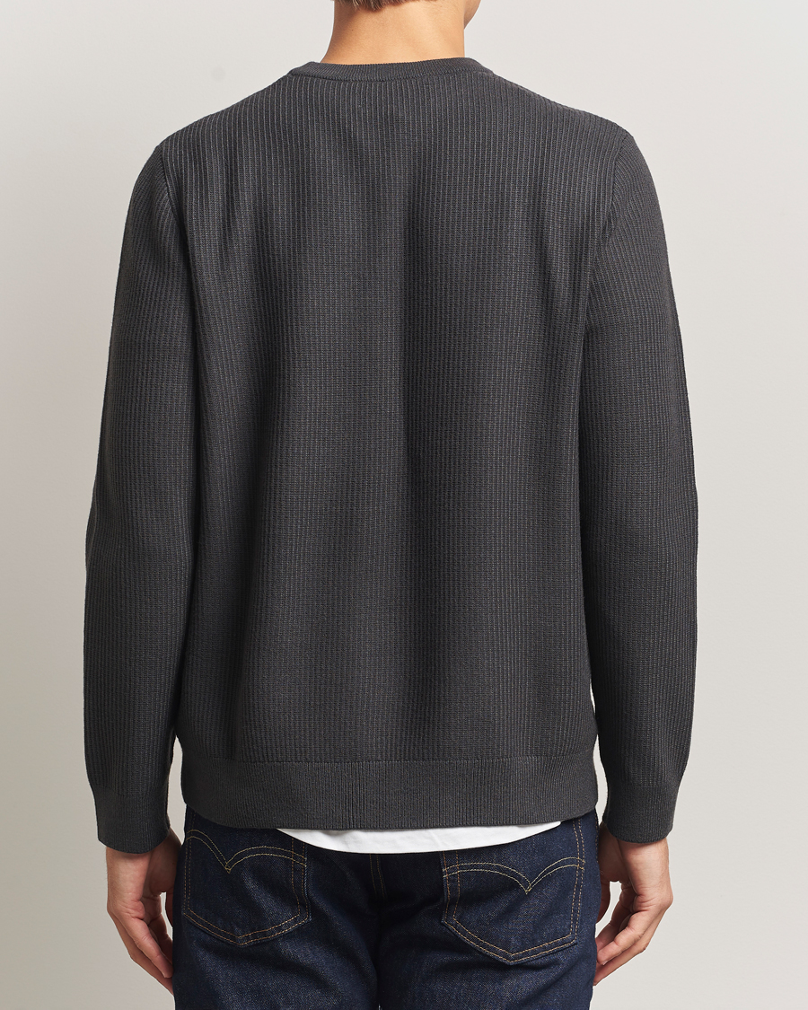 Herr | Tröjor | Samsøe Samsøe | Dem Structured Knitted Crew Neck Black Oyster