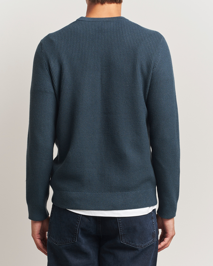 Herr | Tröjor | Samsøe Samsøe | Dem Structured Knitted Crew Neck Midnight Navy