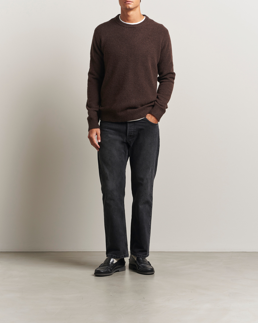 Herr | Tröjor | Samsøe Samsøe | Freddy Yak Crew Neck Sweater Black Coffee