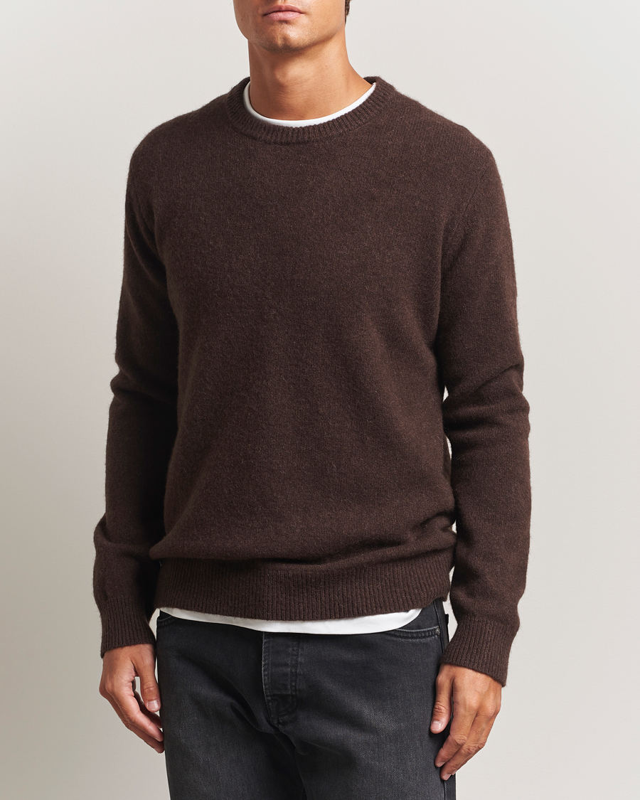 Herr | Tröjor | Samsøe Samsøe | Freddy Yak Crew Neck Sweater Black Coffee