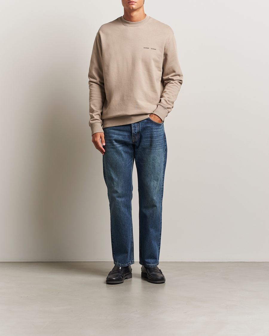 Herr | Tröjor | Samsøe Samsøe | Norsbro Crew Neck Sweatshirt Elephant Skin