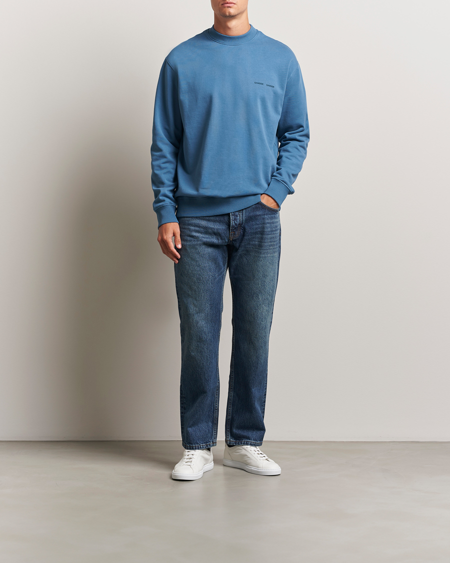 Herr | Tröjor | Samsøe Samsøe | Norsbro Crew Neck Sweatshirt Stellar Blue