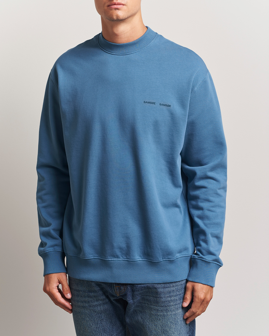 Herr | Tröjor | Samsøe Samsøe | Norsbro Crew Neck Sweatshirt Stellar Blue