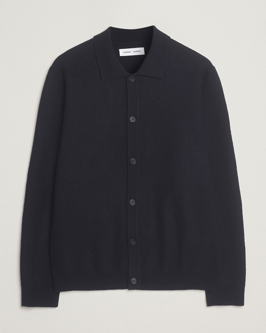 Herr | Tröjor | Samsøe Samsøe | Richard Merino Knitted Cardigan Salute Navy
