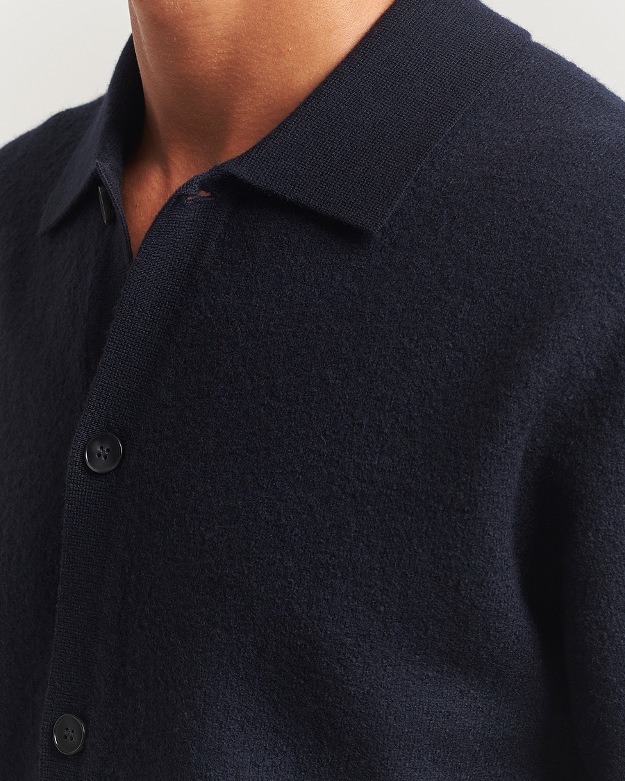Herr | Tröjor | Samsøe Samsøe | Richard Merino Knitted Cardigan Salute Navy