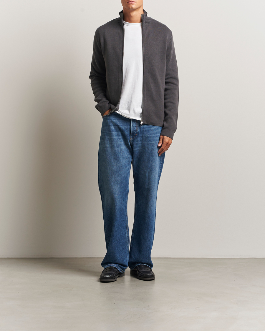 Herr | Tröjor | Samsøe Samsøe | Niklas Full Zip Black Oyster