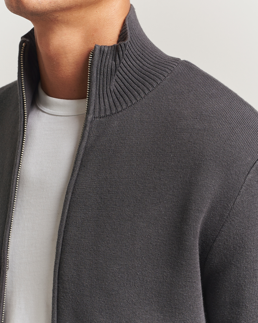 Herr | Tröjor | Samsøe Samsøe | Niklas Full Zip Black Oyster
