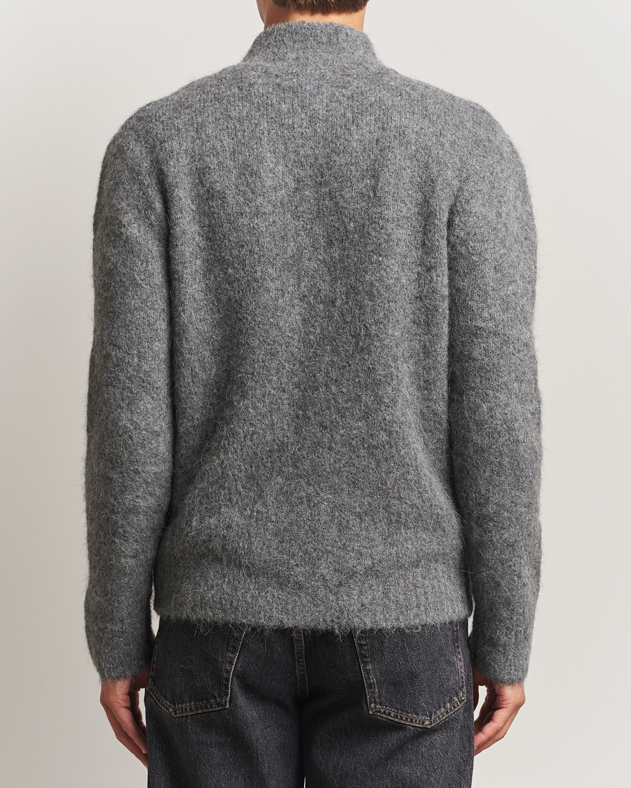 Herr | Tröjor | Samsøe Samsøe | Jean Alpaca Knitted Full Zip Iron Gate