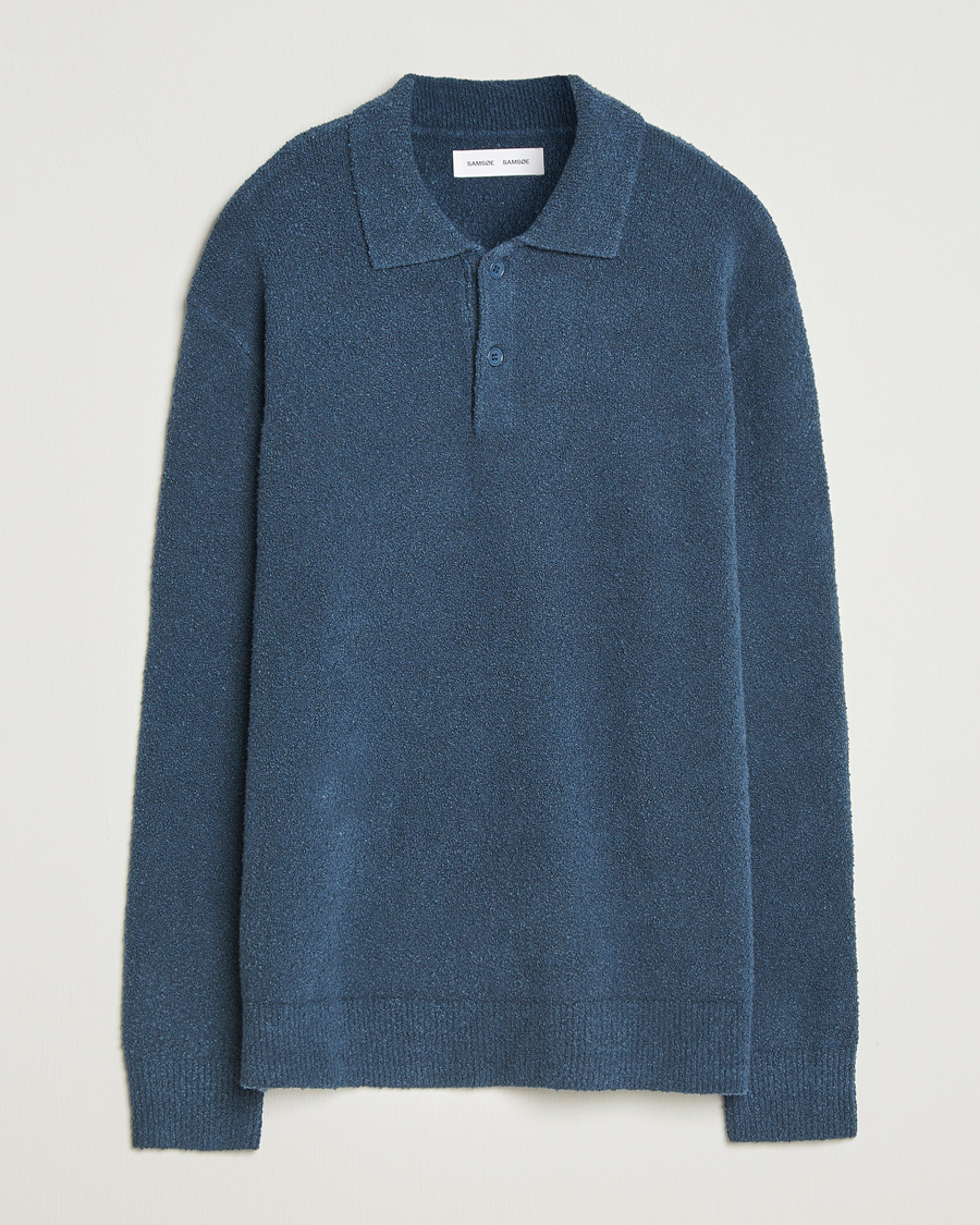 Herr | Tröjor | Samsøe Samsøe | Nino Knitted Polo Midnight Navy