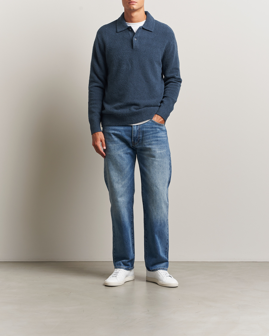 Herr | Tröjor | Samsøe Samsøe | Nino Knitted Polo Midnight Navy