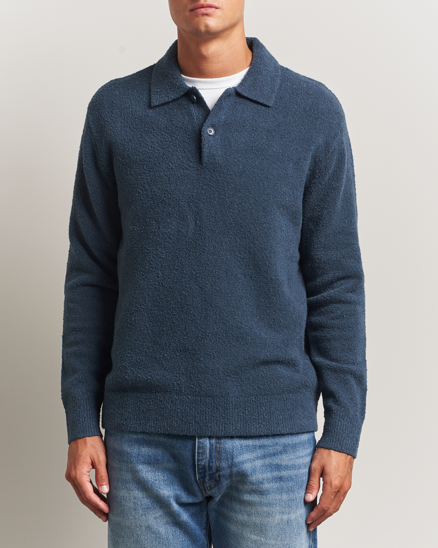 Herr | Tröjor | Samsøe Samsøe | Nino Knitted Polo Midnight Navy