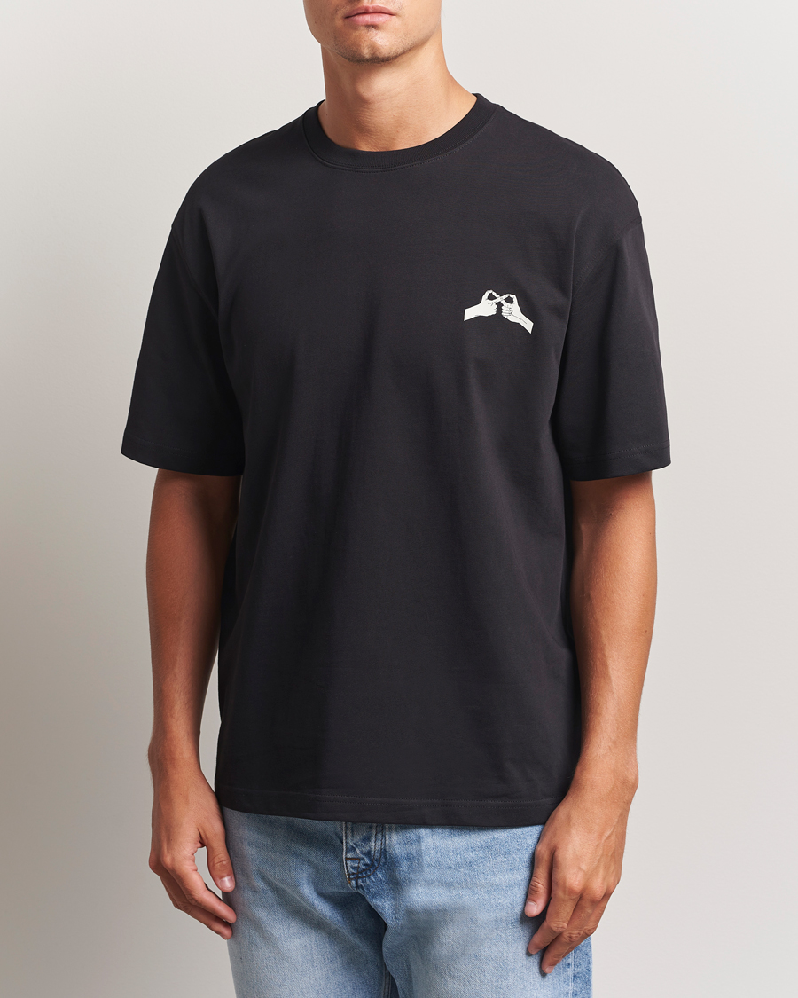 Herr | T-Shirts | Samsøe Samsøe | Florian To Connect Printed T-Shirt Black