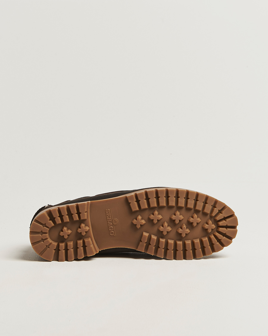 Herr | Loafers | Sebago | Acadia Waxed Suede Loafer Dark Brown
