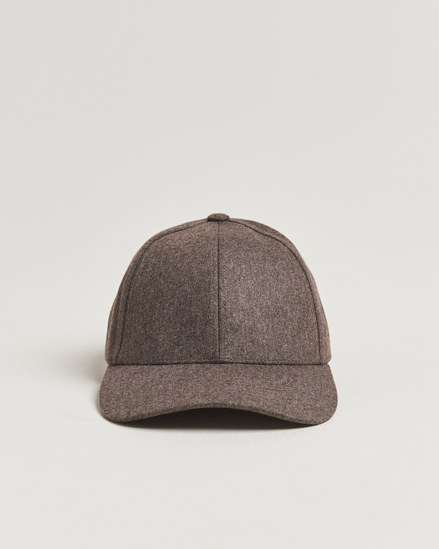 Herr | Hattar & kepsar | Varsity Headwear | Flannel Baseball Cap Taupe Brown