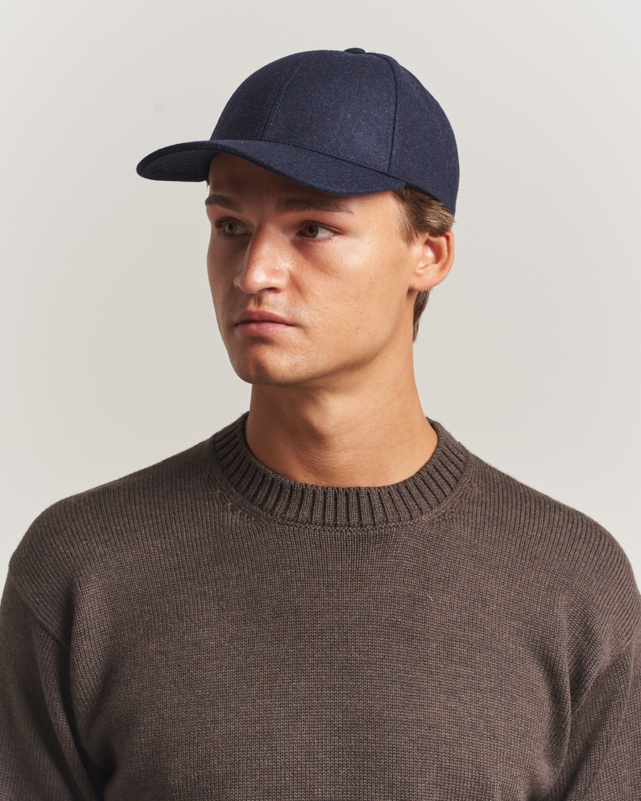 Herr | Hattar & kepsar | Varsity Headwear | Flannel Baseball Cap Dark Navy