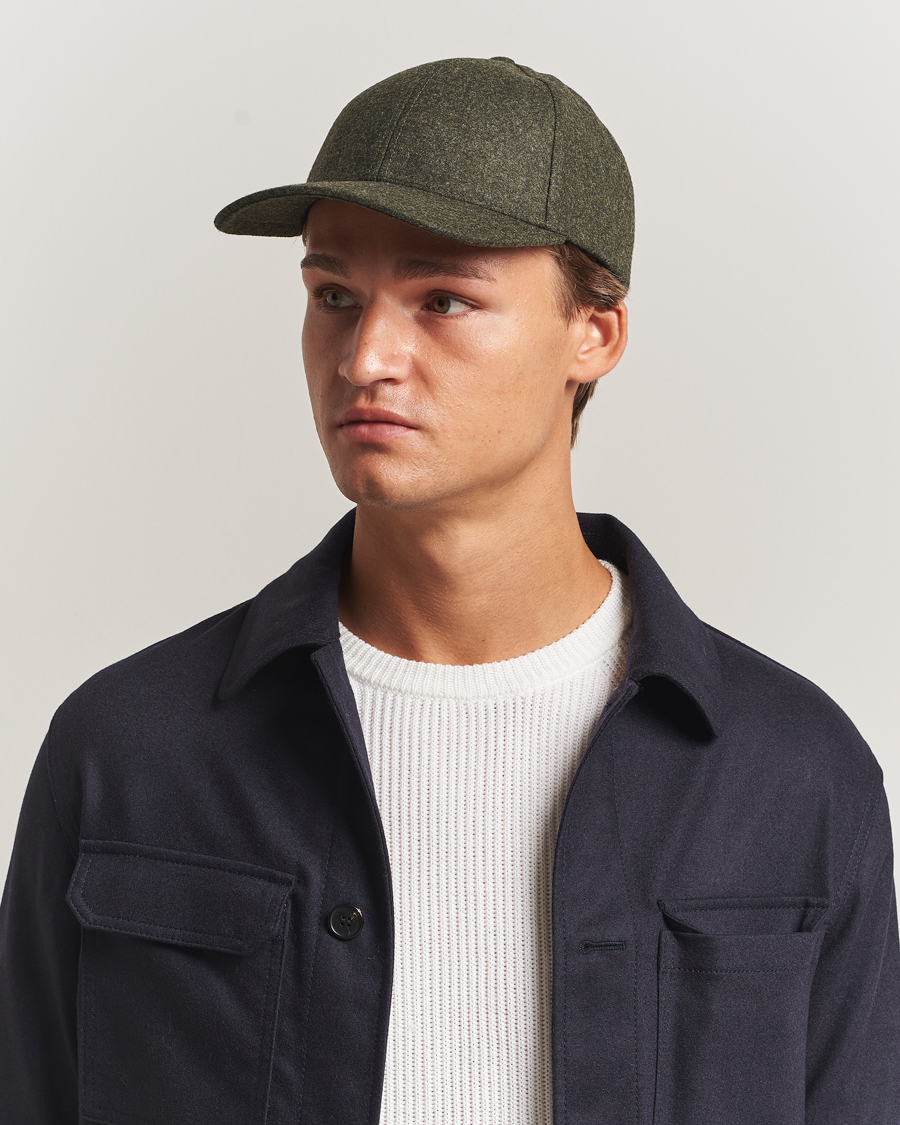Herr | Hattar & kepsar | Varsity Headwear | Flannel Baseball Cap Forest Green