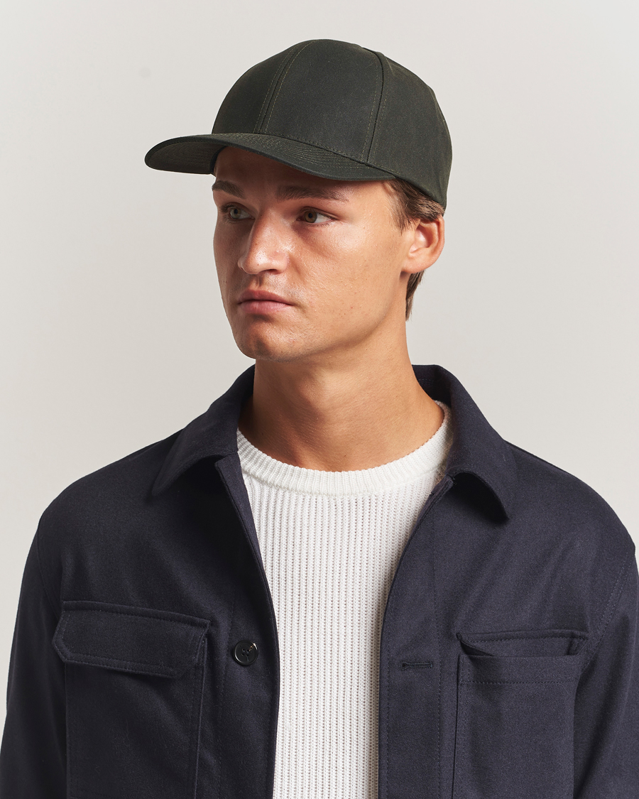 Herr | Hattar & kepsar | Varsity Headwear | Oilskin Baseball Cap Ivy Green