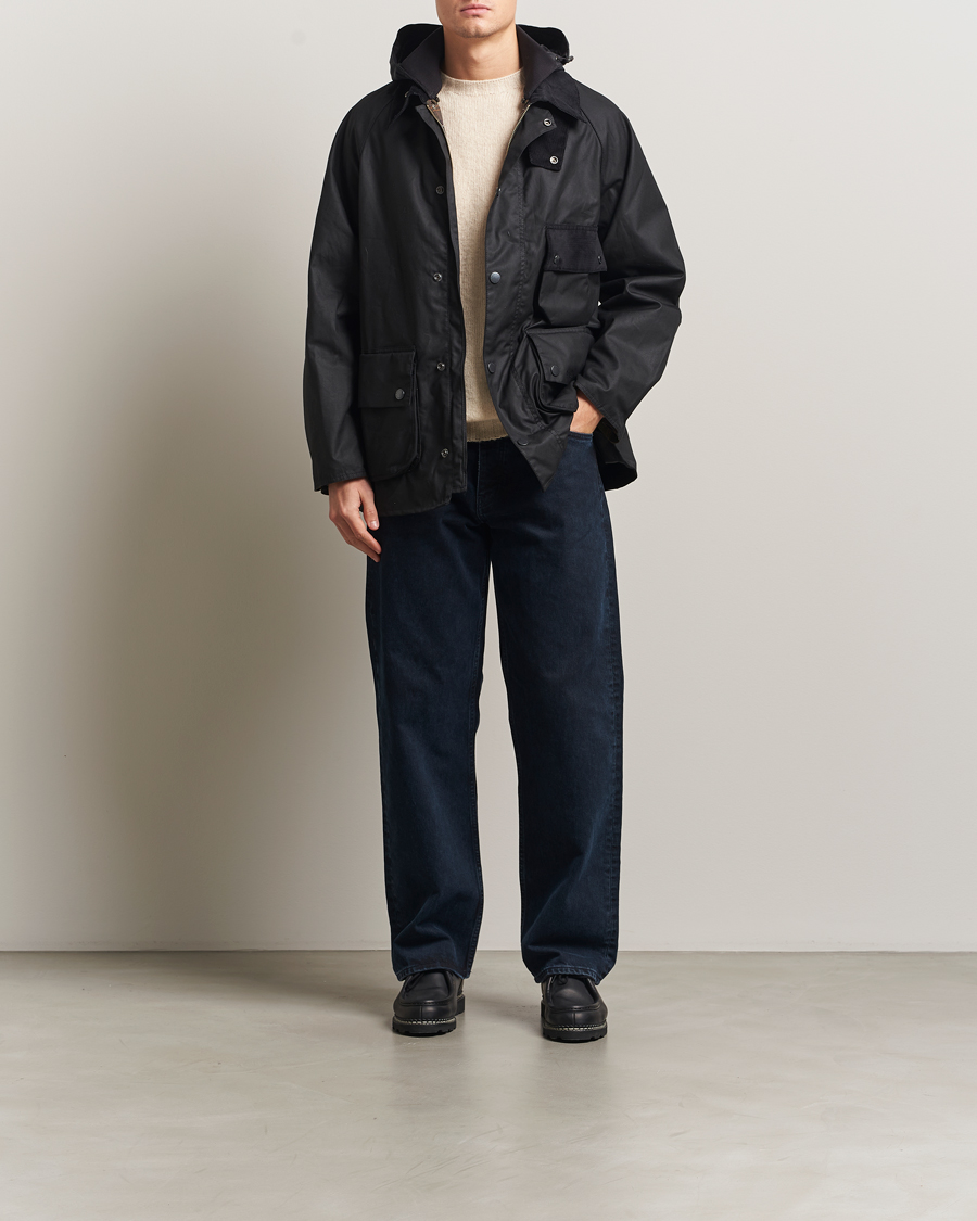 Herr | Jackor | Barbour Heritage | Modified Solway Wax Jacket Black