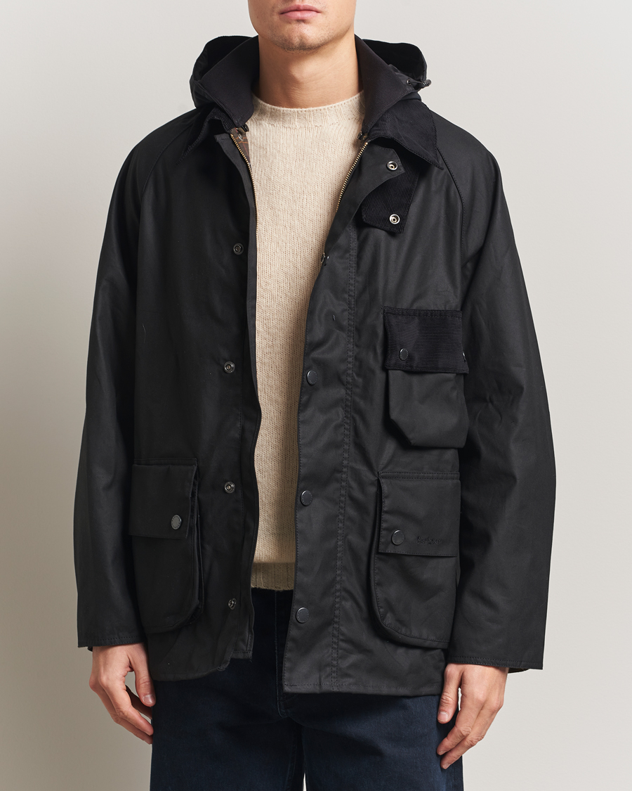 Herr | Jackor | Barbour Heritage | Modified Solway Wax Jacket Black