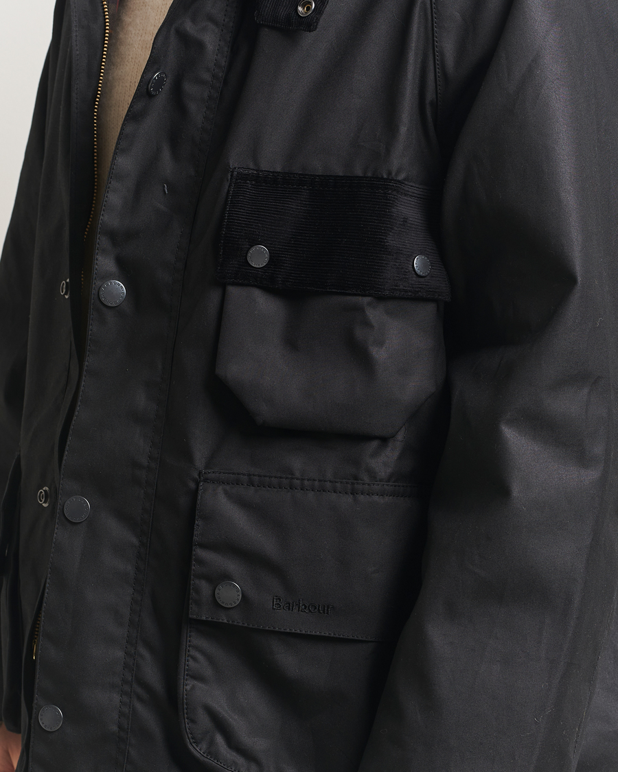 Herr | Jackor | Barbour Heritage | Modified Solway Wax Jacket Black
